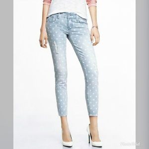 Express Polka Dot Skinny Jeans